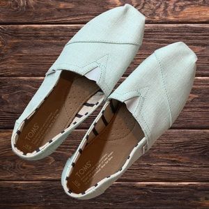 Toms Mint Green Canvas Shoes Women's Classics